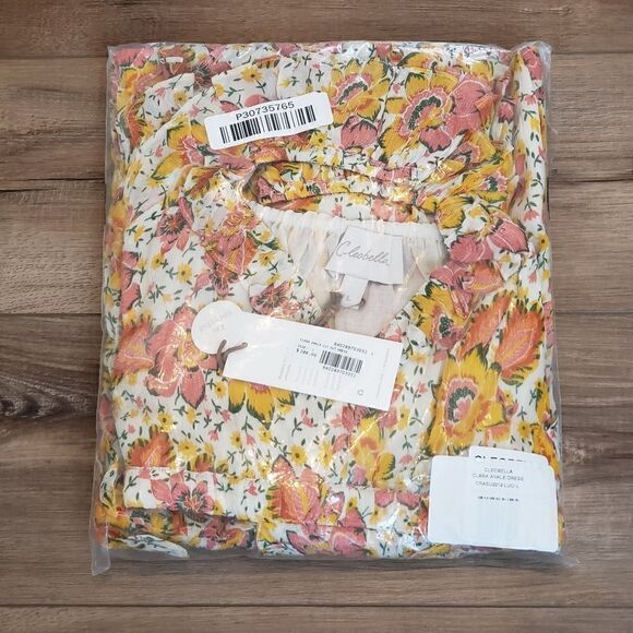 Cleobella Clara Cut Out Ankle Maxi Dress In Lucia Floral Size Large NWT - Picture 10 of 12